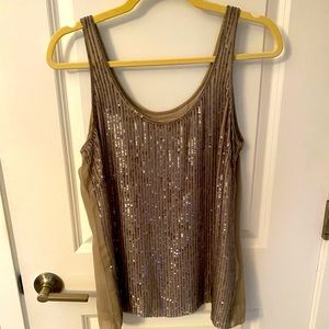 J Crew Sequin Silk Tank